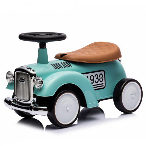 Masinute electrice - Masinuta pentru copii, premergator Retro Baby Car, roti moi, verde