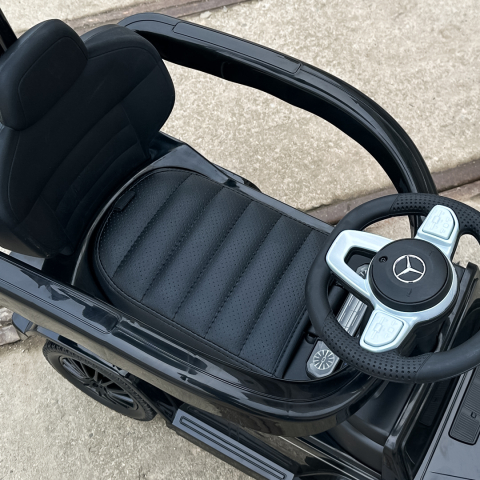 Masinuta premergator pentru copii, 2 in 1, Mercedes G350d, parasolar inclus, negru [13]