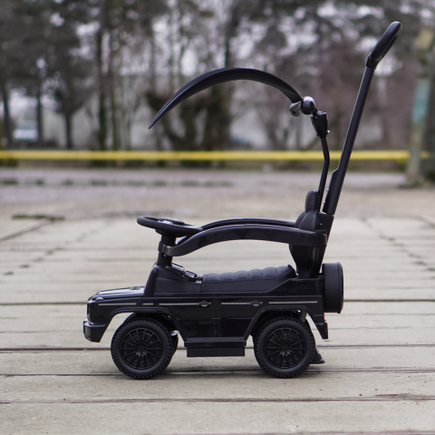 Masinuta premergator pentru copii, 2 in 1, Mercedes G350d, parasolar inclus, negru [3]