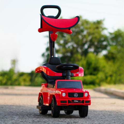 Ride-on car and precursory for children 2 in 1, licensed, Mercedes G350d, sun visor included, red [1]