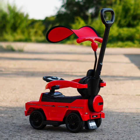 Ride-on car and precursory for children 2 in 1, licensed, Mercedes G350d, sun visor included, red [5]