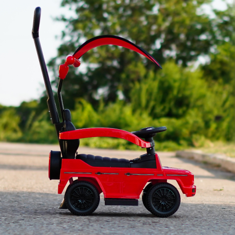 Ride-on car and precursory for children 2 in 1, licensed, Mercedes G350d, sun visor included, red [7]