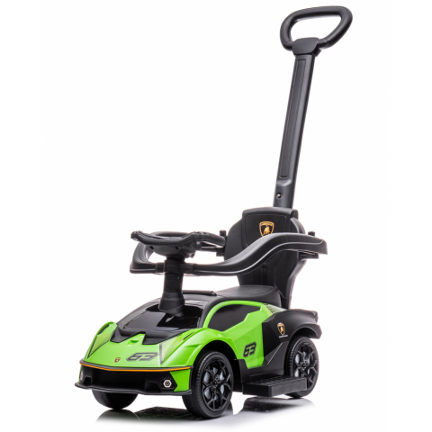 Electric Ride-On cars - Ride-on car and precursory for children 2 in 1, Lamborghini Essenza SCV12, green