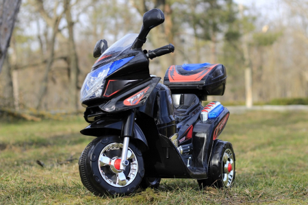 Mini Motocicleta electrica C051, 35W, cu 3 roti, standard, neagra [2]