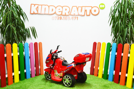 Electric Ride-on mini motorcycle for children Kinderauto C051, 35W, 3 wheels, standard, red [3]