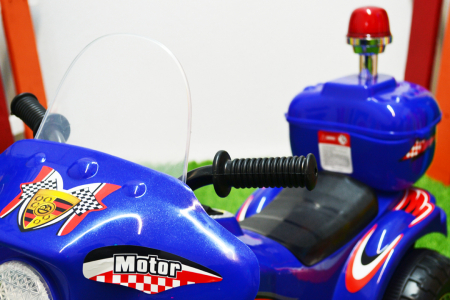 Police style electric Ride-on motorcycle with 3 wheels for children BJQ991, 6V, 25W, blue [13]