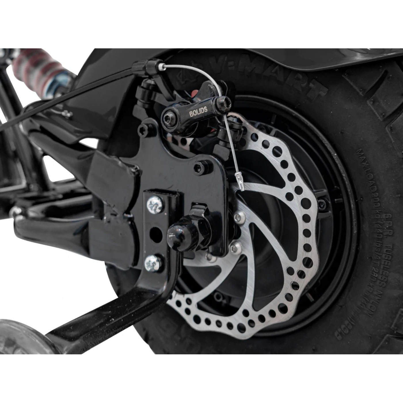 Electric ride-on motorcycle for 5 - 9 years, model Old-School, 300W, 24V, inflatable wheels, upholstered seat, premium, black [13]