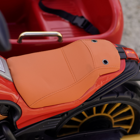 Motocicleta electrica BJDL1588 cu atasament,  55W, 12V 7Ah, premium, rosie [13]