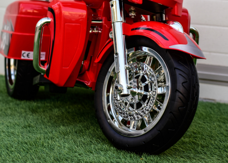 Children's ride on electric motorcycle Chopper Victorius R1800GS, 70W 12V, music player, red [12]