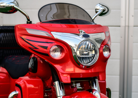 Children's ride on electric motorcycle Chopper Victorius R1800GS, 70W 12V, music player, red [11]