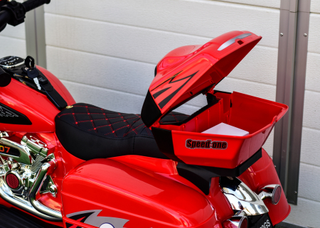 Children's ride on electric motorcycle Chopper Victorius R1800GS, 70W 12V, music player, red [10]