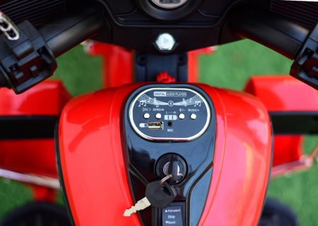 Children's ride on electric motorcycle Chopper Victorius R1800GS, 70W 12V, music player, red [15]