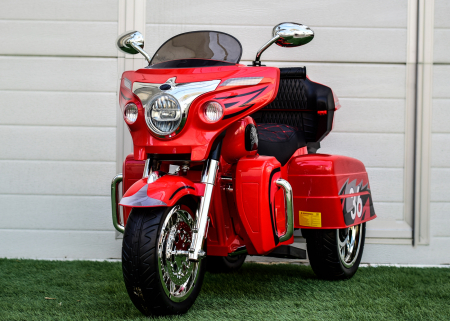 Children's ride on electric motorcycle Chopper Victorius R1800GS, 70W 12V, music player, red [2]