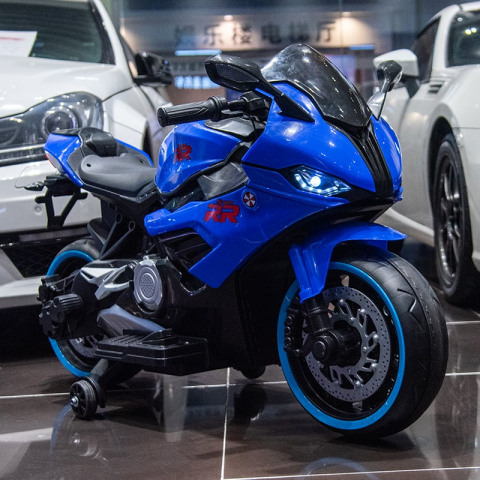 Children's electric motorcycle, B919, bluetooth, 90W, 12V battery, blue [3]