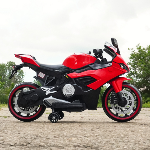 Children's electric motorcycle, B919, bluetooth, 90W, 12V battery, red [3]