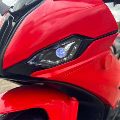 Children's electric motorcycle, B919, bluetooth, 90W, 12V battery, red [15]