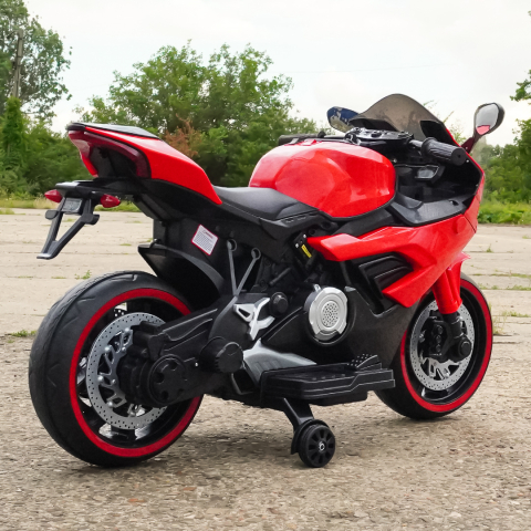 Children's electric motorcycle, B919, bluetooth, 90W, 12V battery, red [4]