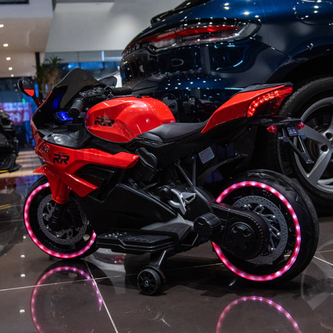 Children's electric motorcycle, B919, bluetooth, 90W, 12V battery, red [17]