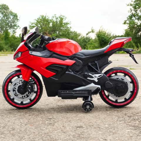 Children's electric motorcycle, B919, bluetooth, 90W, 12V battery, red [6]