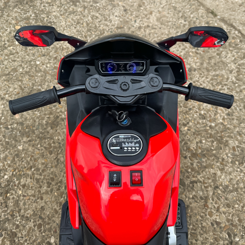 Children's electric motorcycle, B919, bluetooth, 90W, 12V battery, red [9]