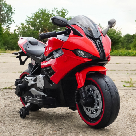 Children's electric motorcycle, B919, bluetooth, 90W, 12V battery, red [2]