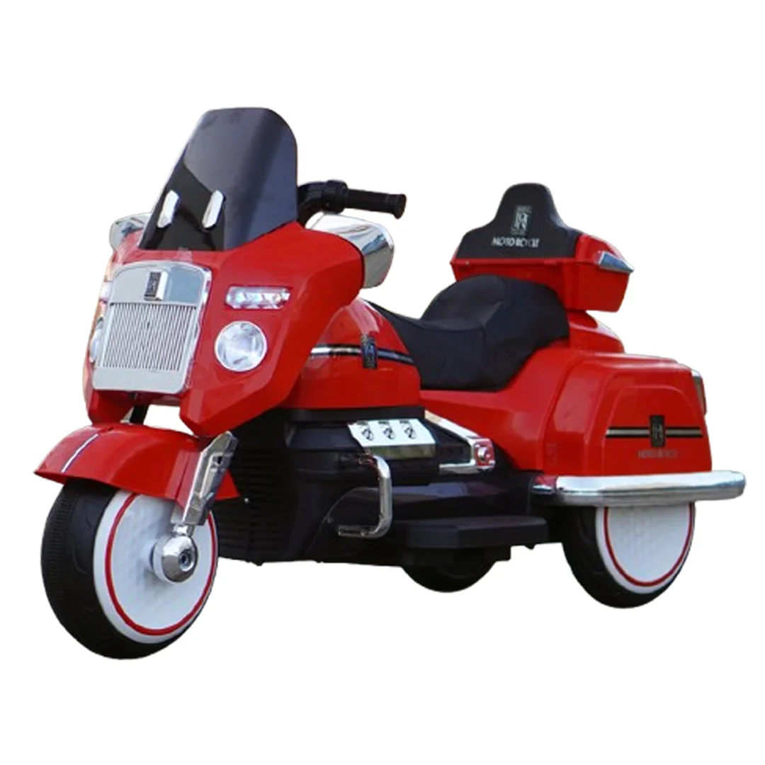 Ride on Motorcycles - Kids Electric Motorcycle Chopper Royce 12V 80W with Remote Control and Bluetooth, red
