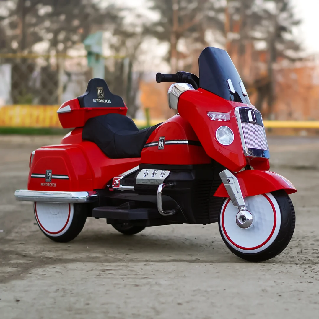Kids Electric Motorcycle Chopper Royce 12V 80W with Remote Control and Bluetooth, red [1]