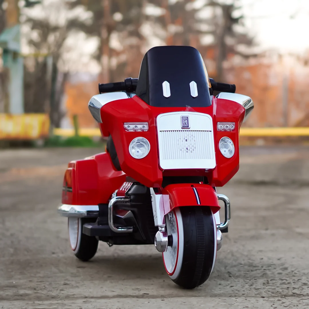 Kids Electric Motorcycle Chopper Royce 12V 80W with Remote Control and Bluetooth, red [3]