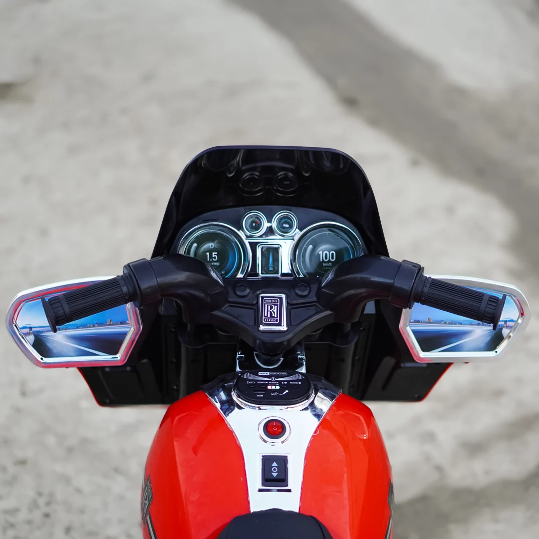 Kids Electric Motorcycle Chopper Royce 12V 80W with Remote Control and Bluetooth, red [14]