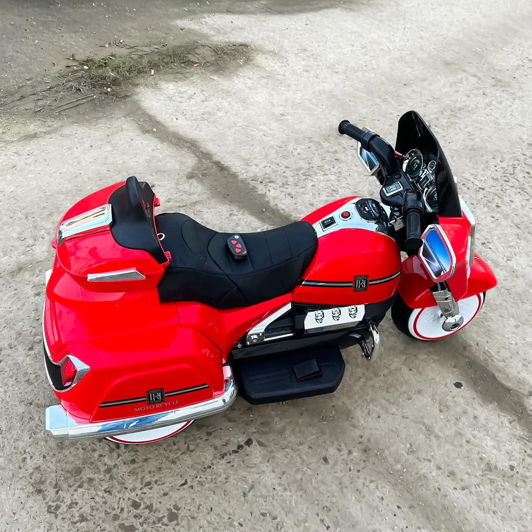 Kids Electric Motorcycle Chopper Royce 12V 80W with Remote Control and Bluetooth, red [8]