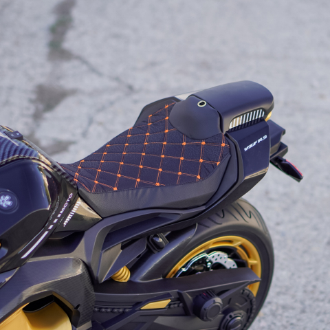 Motocicleta electrica copii R9, 150W, 24V, roti moi, scaun tapitat, neagra [8]