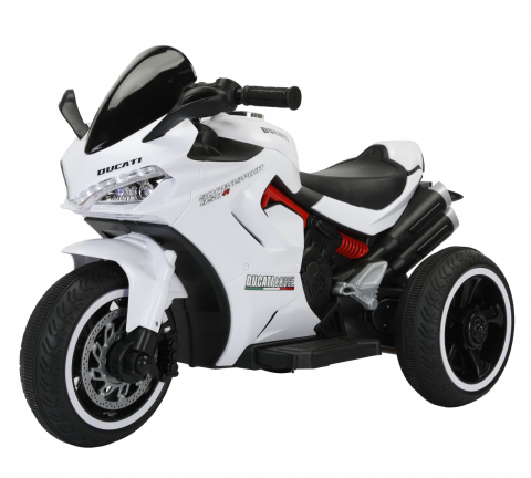 Ride on Motorcycles - Super Speed 12V Electric Trike for Kids – white