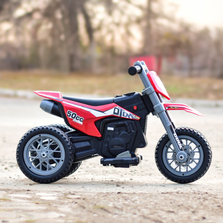Ride-on electric motorcycle for children, enduro type, 60W, 12V, red [4]