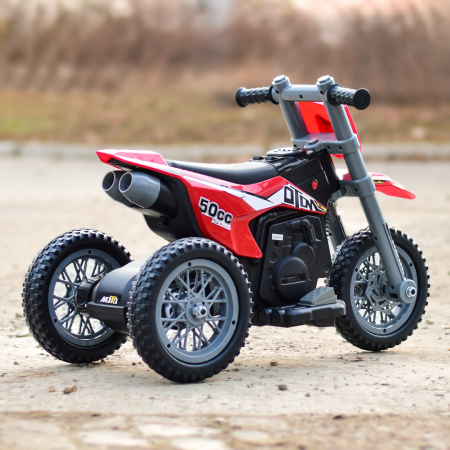 Ride-on electric motorcycle for children, enduro type, 60W, 12V, red [5]