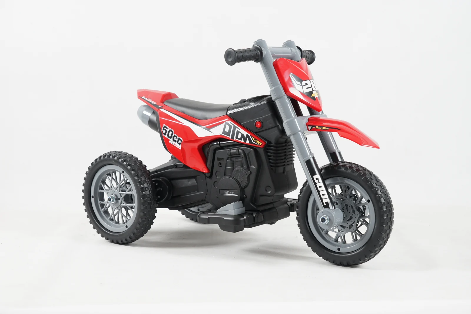 Ride on Motorcycles - Ride-on electric motorcycle for children, enduro type, 60W, 12V, red