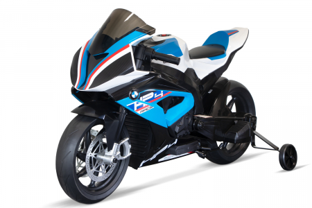 Ride on Motorcycles - Electric motorcycle with BMW HP4 license, for children 3-9 years, blue