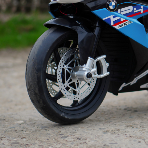 Motocicleta electrica cu licenta BMW HP4, pentru copil 3-9 ani, albastra [9]