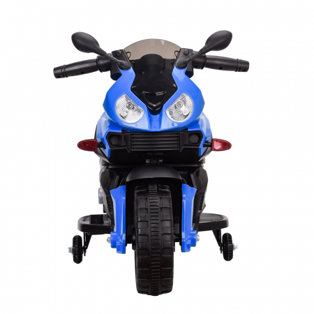 Electric motorcycle with auxiliary wheels Kinderauto BJ917 35W 6V Blue color [12]