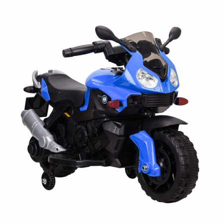 Motociclete electrice - Motocicleta electrica cu roti ajutatoare Kinderauto BJ917 35W 6V culoare Albastru