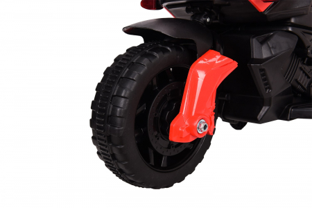 Electric ride-on motorcycle with auxiliary wheels BJ917 35W 6V, red [16]