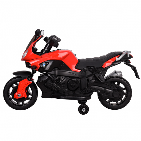 Electric ride-on motorcycle with auxiliary wheels BJ917 35W 6V, red [4]
