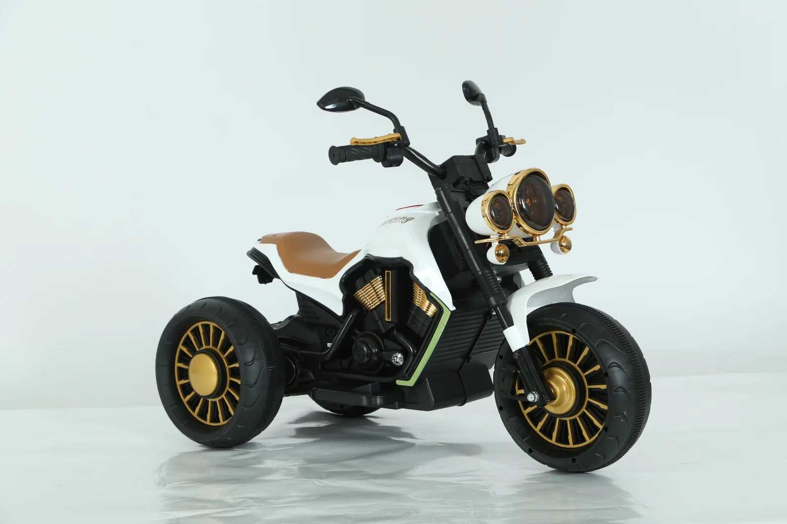 Motocicleta electrica Jocker cu 3 roti, telecomanda inclusa, 70W, echipare, premium, alba [3]