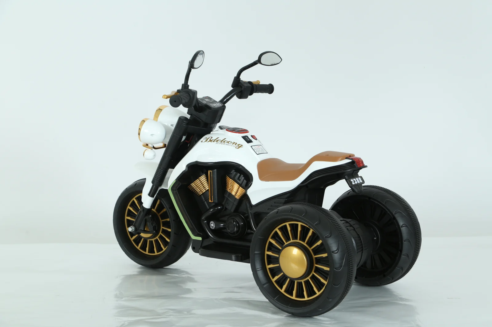 Motocicleta electrica Jocker cu 3 roti, telecomanda inclusa, 70W, echipare, premium, alba [6]