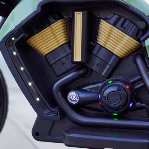 Motocicleta electrica Jocker cu 3 roti, telecomanda inclusa, 70W, echipare, premium, verde [14]