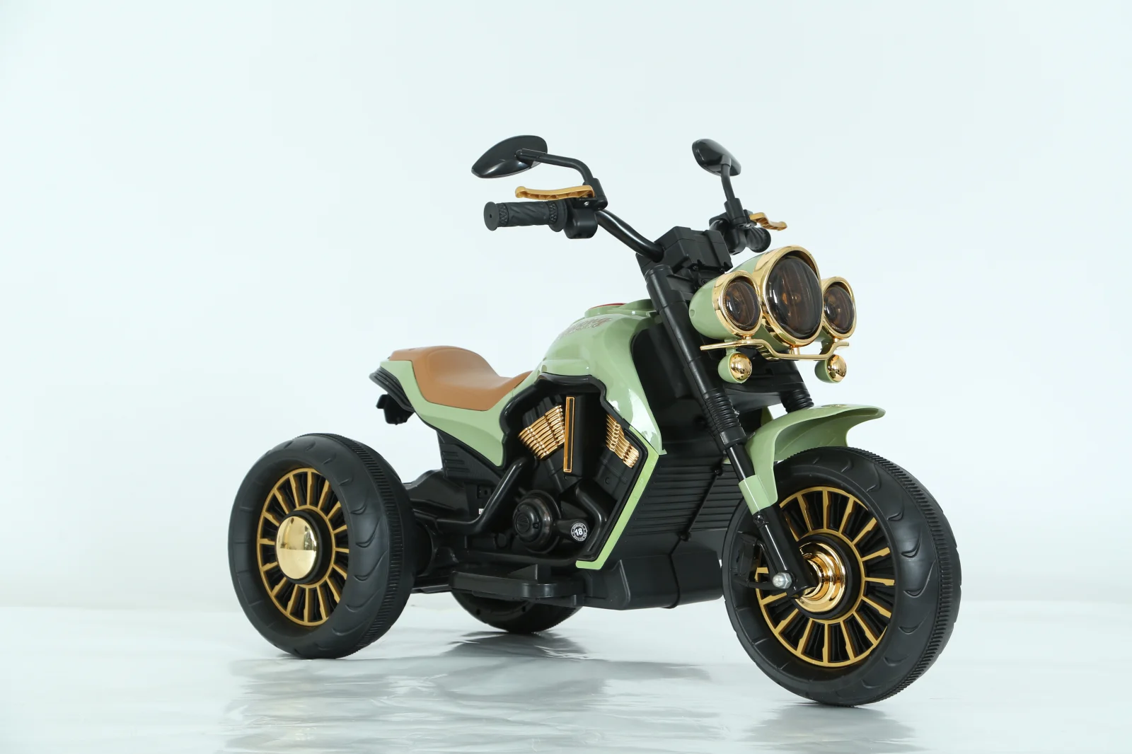 Motocicleta electrica Jocker cu 3 roti, telecomanda inclusa, 70W, echipare, premium, verde [6]