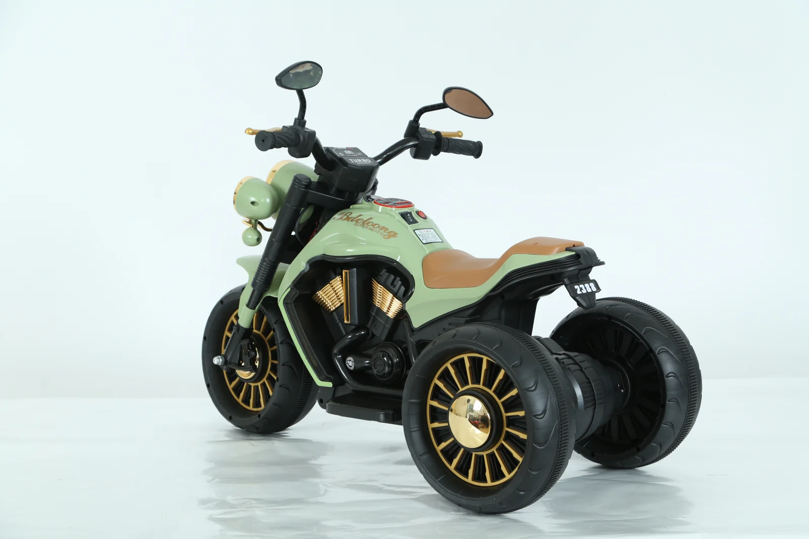 Motocicleta electrica Jocker cu 3 roti, telecomanda inclusa, 70W, echipare, premium, verde [5]