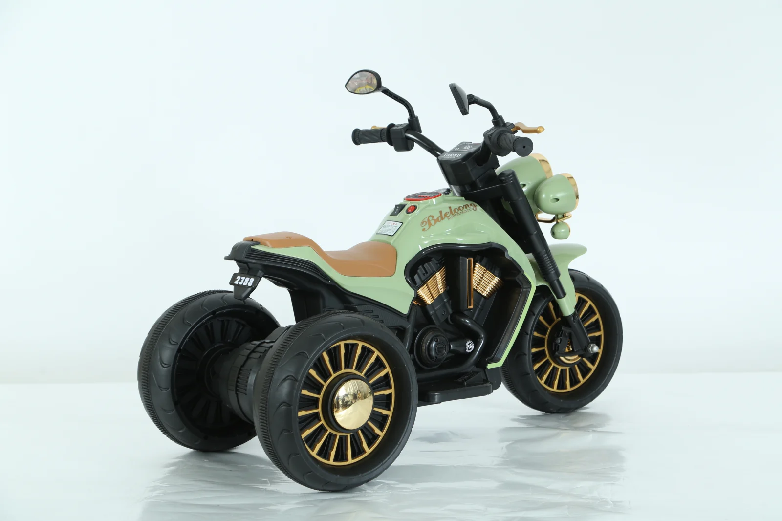 Motocicleta electrica Jocker cu 3 roti, telecomanda inclusa, 70W, echipare, premium, verde [7]