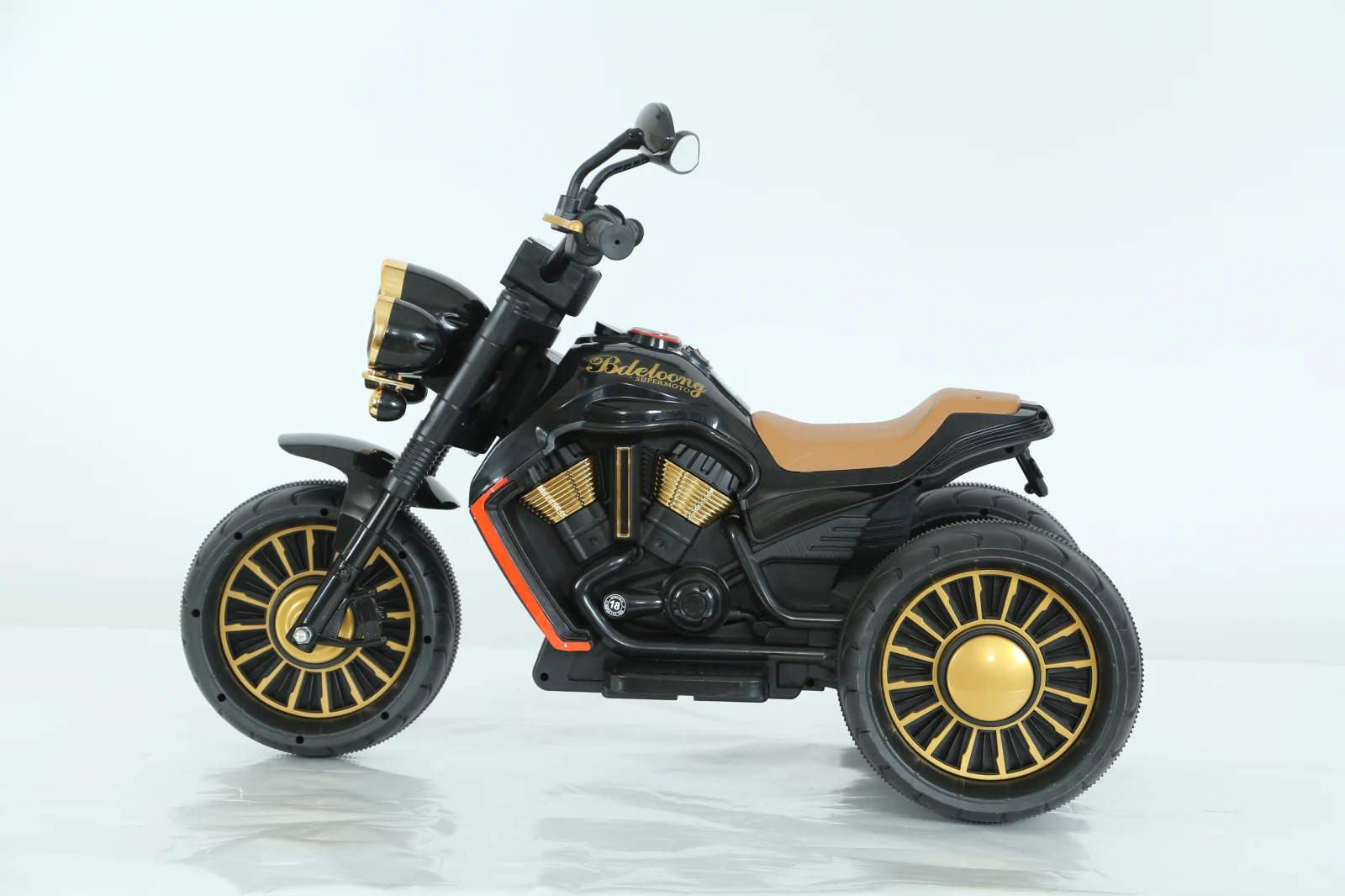 Motocicleta electrica Jocker cu 3 roti, telecomanda inclusa, 70W, echipare, premium, neagra [4]