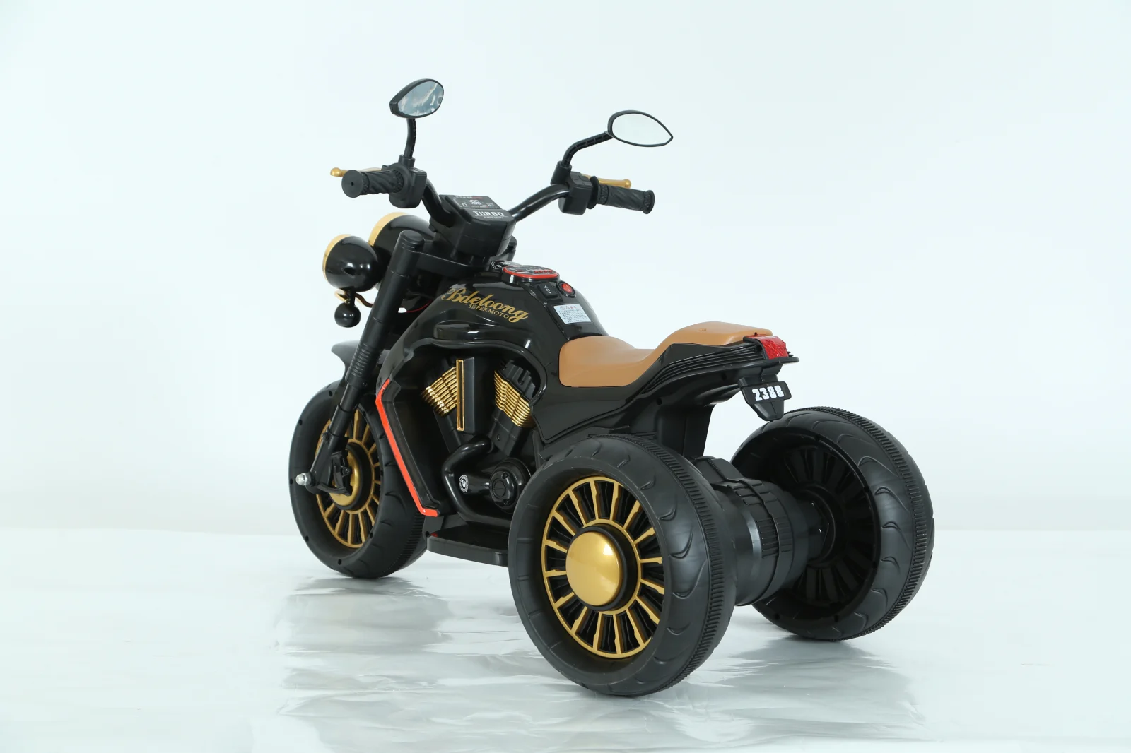 Motocicleta electrica Jocker cu 3 roti, telecomanda inclusa, 70W, echipare, premium, neagra [3]