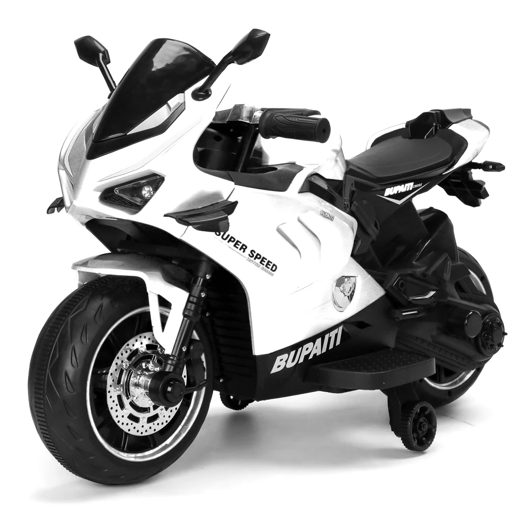 Ride on Motorcycles - Ride-on motorcycle for children BDQ888, 70W 12V, EVA wheels, bluetooth, white